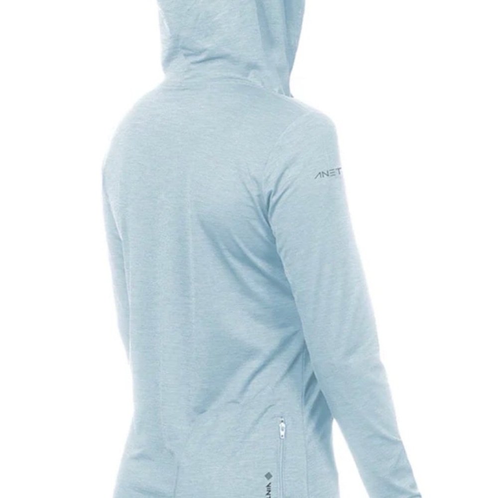 ANETIK Breeze Tech Hoody Sky Blue Surf Fish Outdoors $75 - Picture 2 of 12